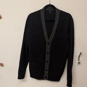 J. Crew Women's Black and Gray Cardigan Sweater